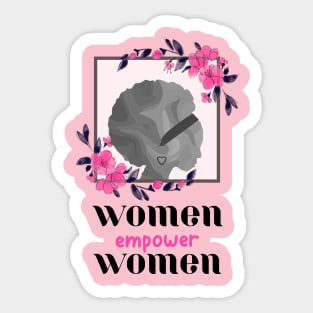 Women Empowerment Pink Floral Sticker